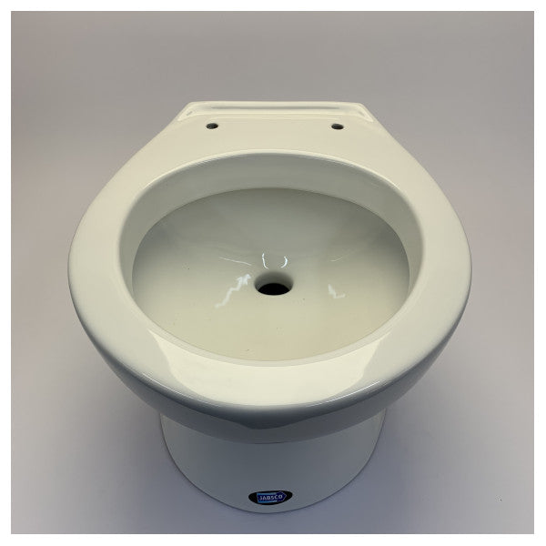 Toilet électrique Jabsco Deluxe Flush 14 pouces - Eau douce 12V - Modèle droit - 58080-1012