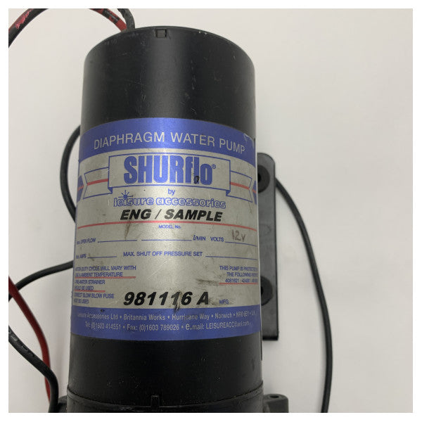 مضخة ضغط المياه العذبة المستعملة Shurflo 981116A بجهد 12 فولت