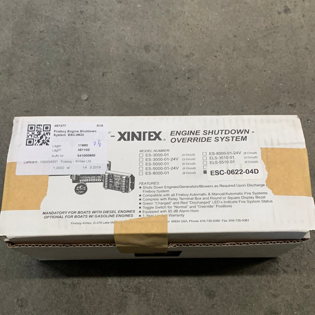 Fireboy Engine Shutdown System med 6 kanaler 12/24V-ESC-0622-04D