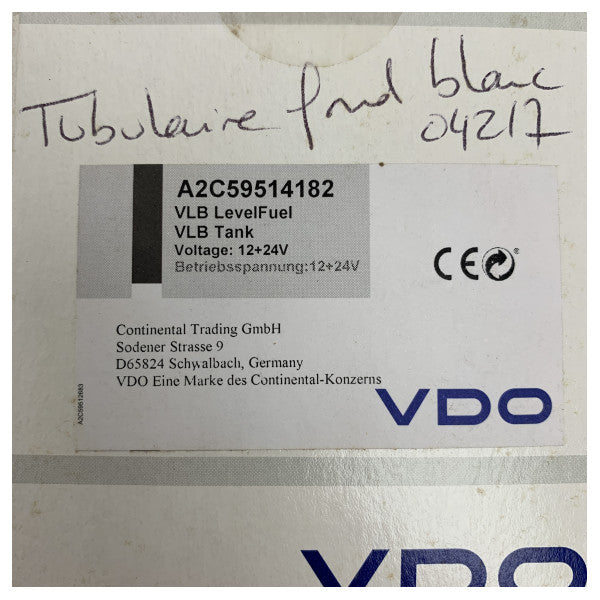 Marine Fuel Gauge VDO A2C59514182 - Durable, Accurate 12V/24V Fuel Level Meter for Boats