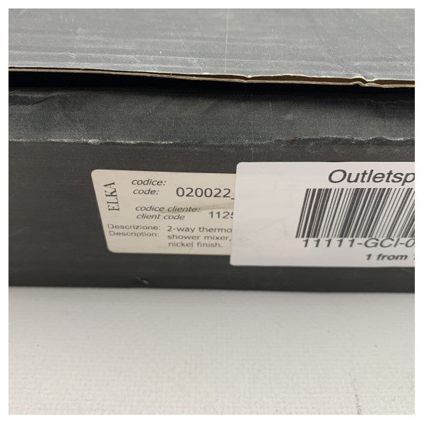 Elka 020022-04 Misturadora termostática de duche em preto mate para uso marítimo - Instalação na parede durável e resistente à corrosão