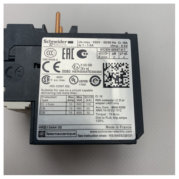 Schneider Electric LRD06 Motor Termisk overbelastningsrelé