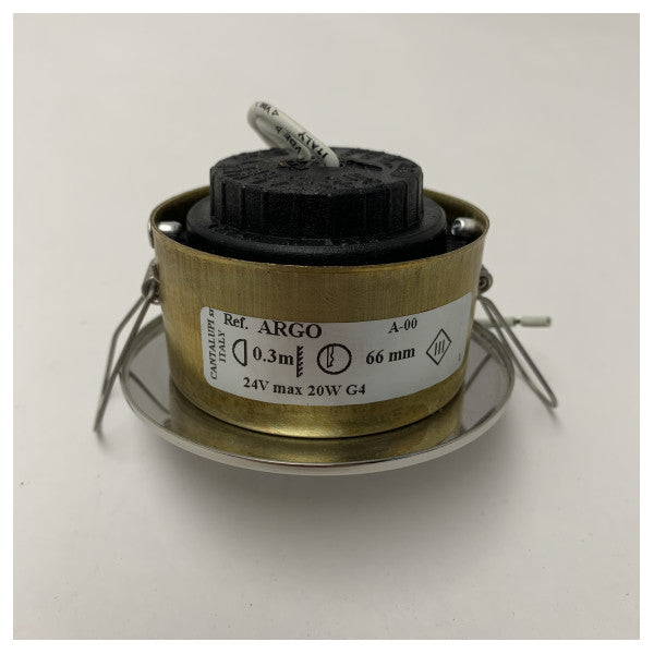 カンタルピアルゴG4 20Wの海洋の等級のステンレス鋼はボートライト24Vハロゲンスポットライトを引込めた