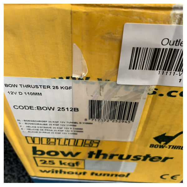 Vetus BOW2512B 25 KGF 12V 110M baş ve kıç pervane