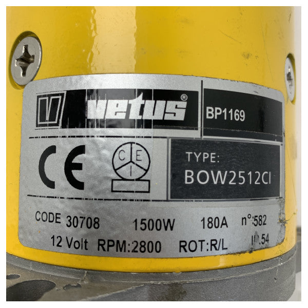 Vetus BP1169 BOW2512 silnik elektryczny steru strumieniowego 25 KGF 12V