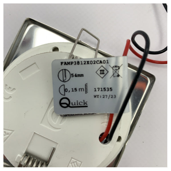 Швидкий світлодіодний точковий світильник BRYAN-CLUB 12 квадратний 12/24V