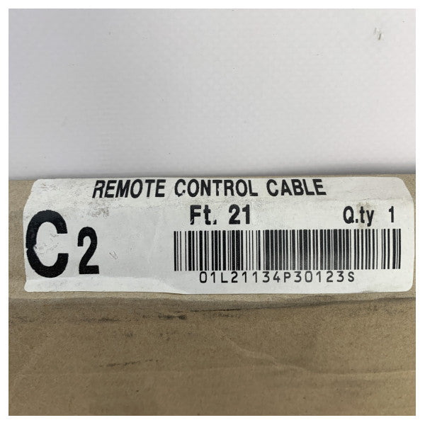 Ultraflex C2 Rustfritt stålmotorstyring Kabel 21 ft | 6,3m