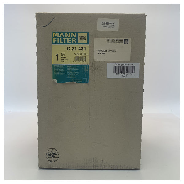 عنصر إدراج فلتر هواء محرك الديزل MANN C21 431 لمحرك الديزل