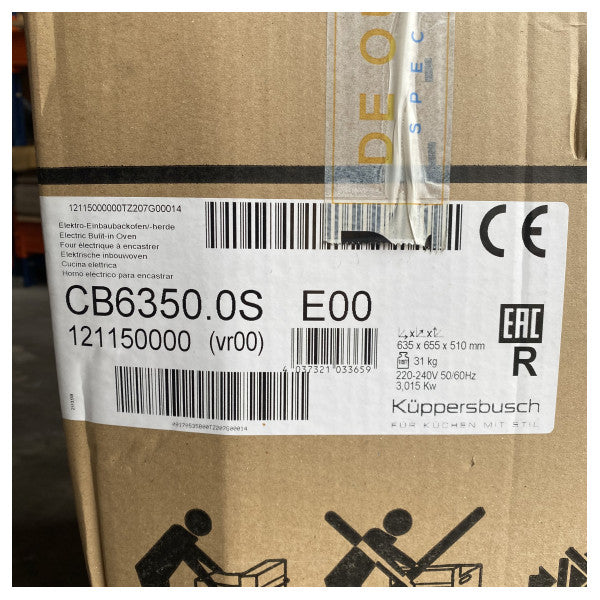 Kuppersbusch CB6350.0s Compact Build fil-Forn Black 10 Funzjoni