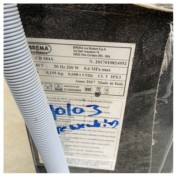Brema CB 184A 22 KG/ 24 ore fabbricatore di ghiaccio automatico in acciaio inox
