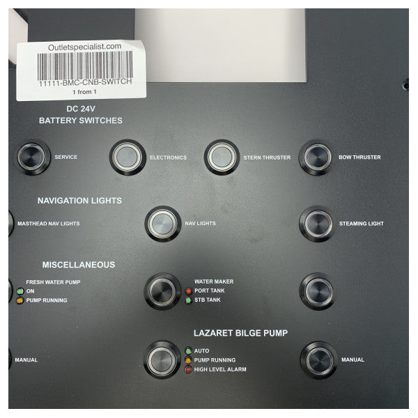 Kit original de painel de interruptores eléctricos DC 24V CNB preto