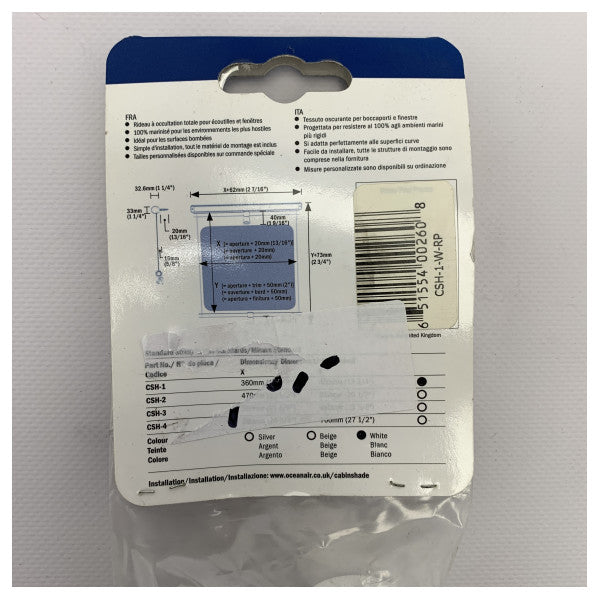 Dometic Oceanair Cabinhade Blind Blind 360 x 440 mm-CSH-1-W-RP