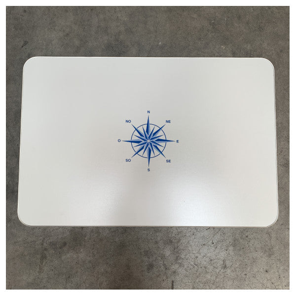 Kokoontaitettava venepöytä valkoinen 90 x 60 x 60 x 60 - D17 60 090