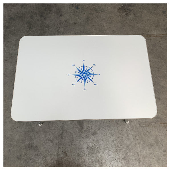 Kokoontaitettava venepöytä valkoinen 90 x 60 x 60 x 60 - D17 60 090