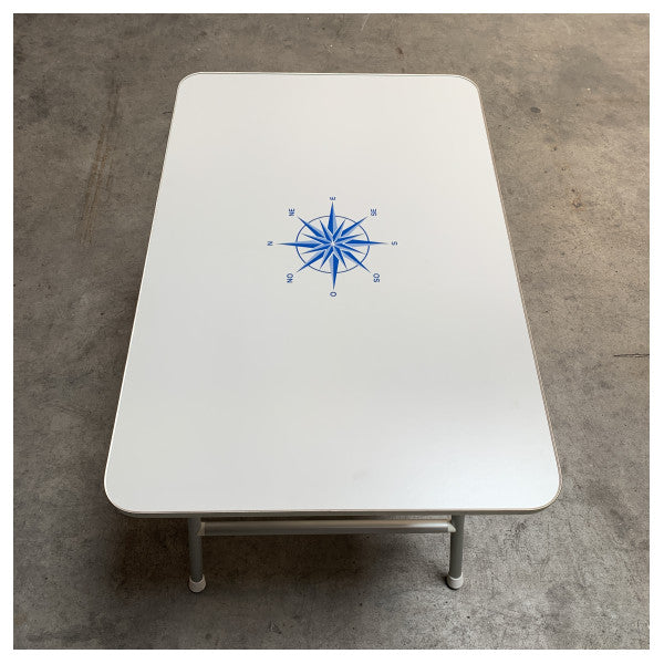 Kokoontaitettava venepöytä valkoinen 90 x 60 x 60 x 60 - D17 60 090