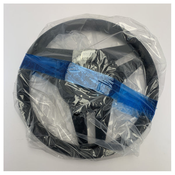 Volante Isotta DAPONTE 350 mm in acciaio inox nero di alta qualità