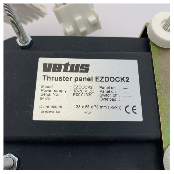 Gebrauchtes Vetus Bogen und Heckschub -Bedienfeld ezdock2