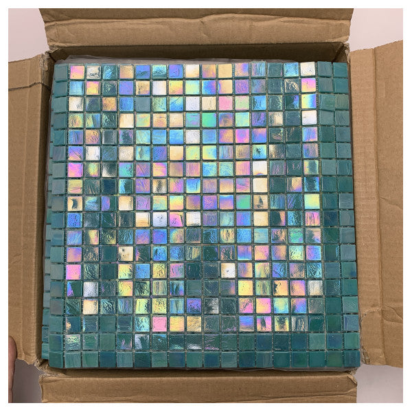 Mosaik FERN 2 Glasfliese mit irisierender Oberfläche