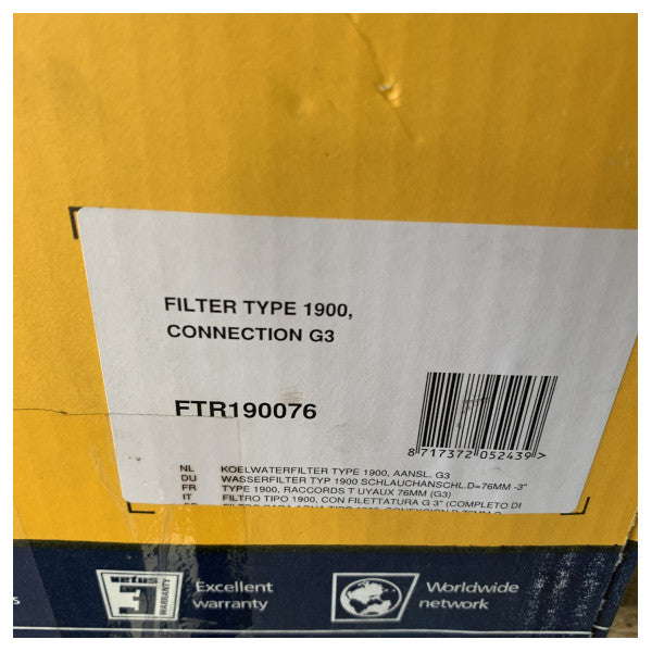 Filtro per acqua grezza Vetus tipo 1900 FTR190076 ad alta capacità 57 mm