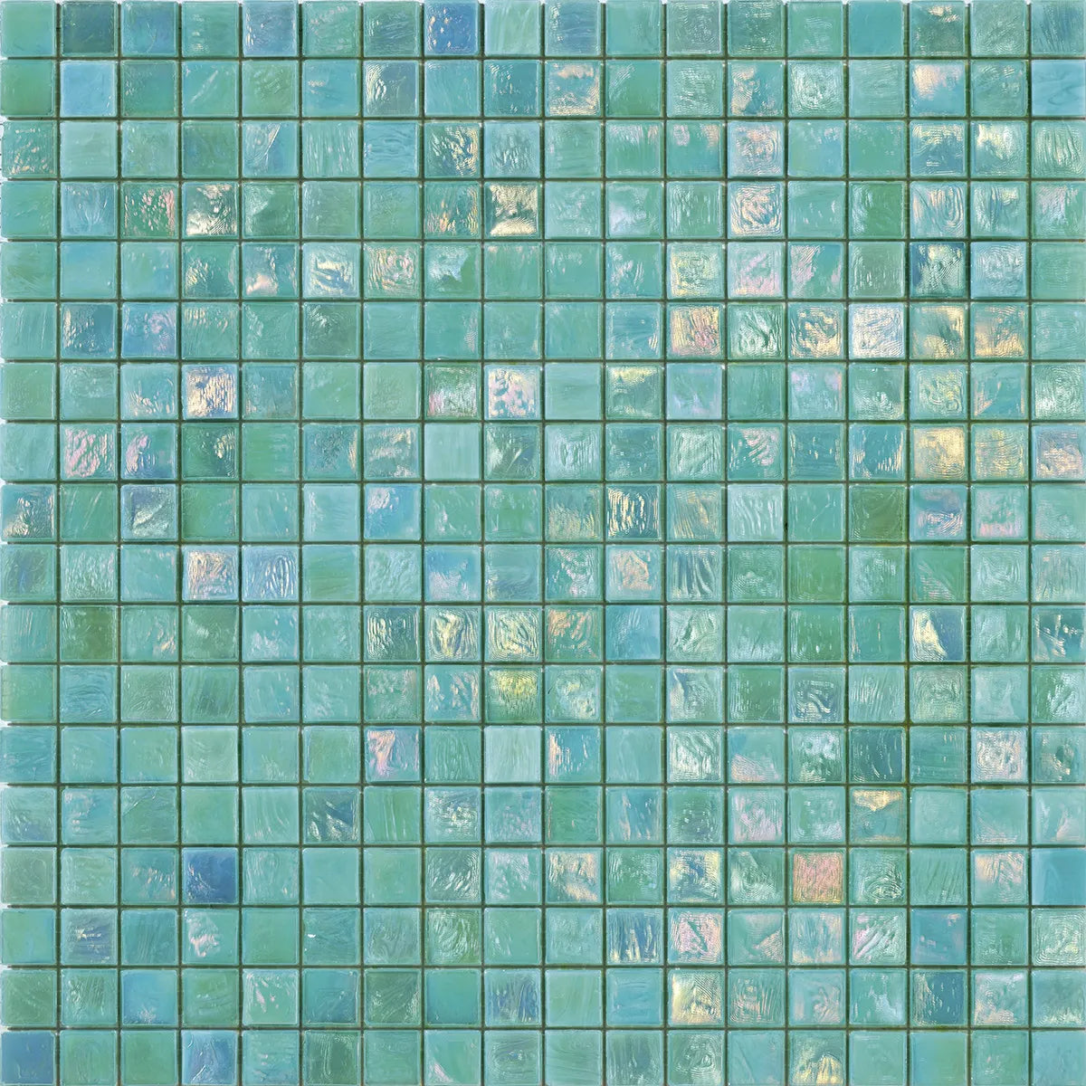 Mosaic FERN 2 glass tile iridescent finish