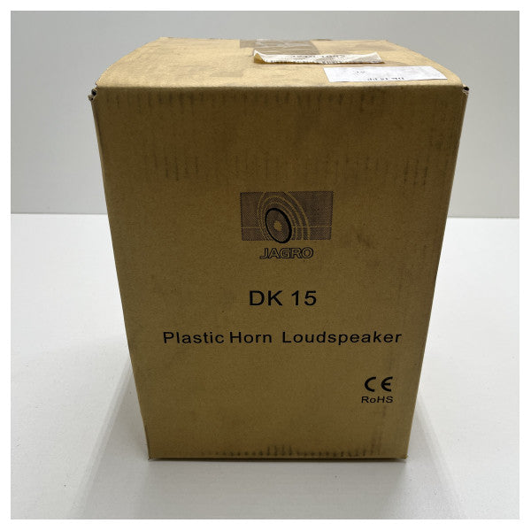 Jagro 100V vanntett hornhøyttaler DK15-PP hvit