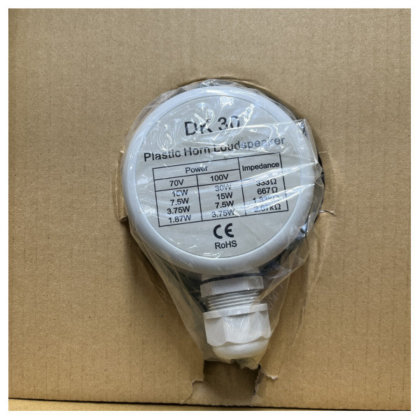 Wodoodporny głośnik tubowy Jagro 100V DK30-PP