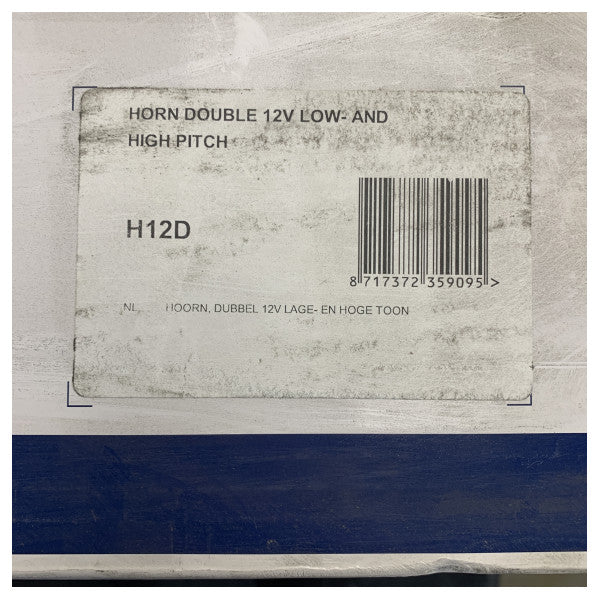 Vetus H12D tromba ta' l-arja doppja tal-ħadid inox 12V