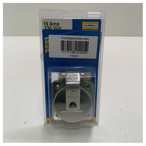 Hubbell の海洋のステンレス鋼 316SS 16A 230V の海岸のパワー アウトレット耐久財は耐候性を施します