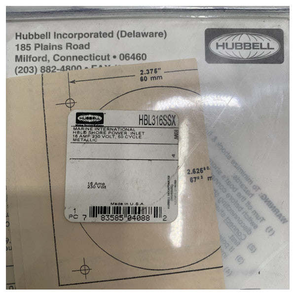 Hubbell の海洋のステンレス鋼 316SS 16A 230V の海岸のパワー アウトレット耐久財は耐候性を施します