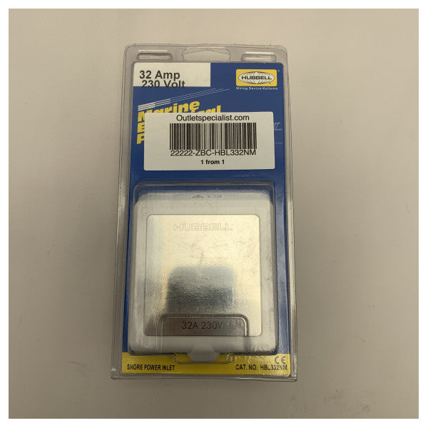Hubbell HBL332NM 32A duş güç girişi paslanmaz çelik