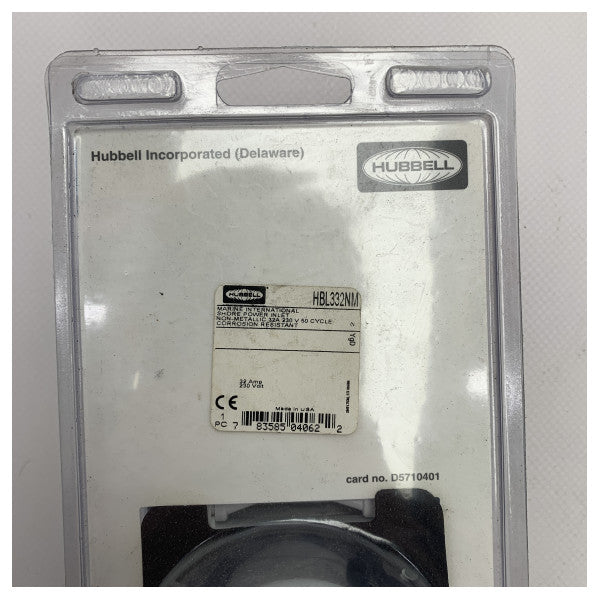 Hubbell HBL332NM 32A duş güç girişi paslanmaz çelik