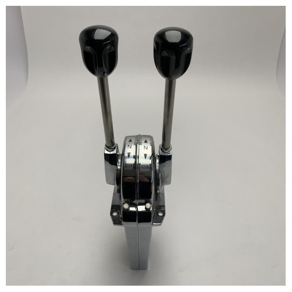 Vetus Hi-Lex Dual Engine Marine Throttle med Morse Code Control i kromfinish