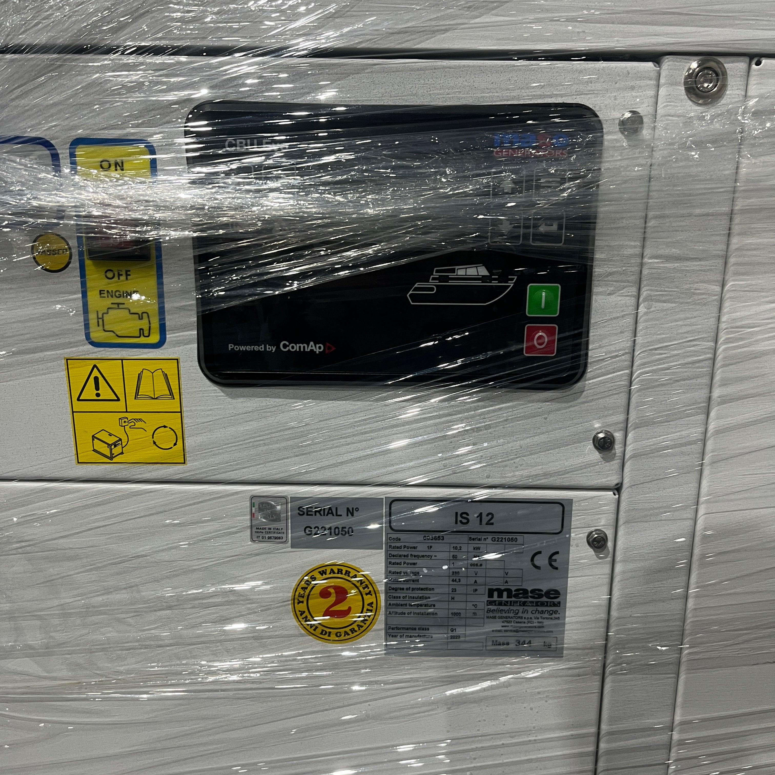 Морски дизелов генератор Mase IS12 12 KVA 230V | 50 HZ | 1500 об/мин