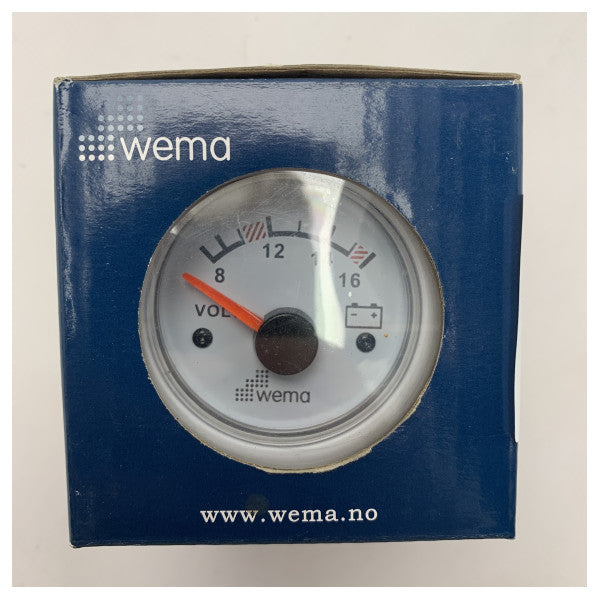 Indicador de nível de bateria branco Wema branco 0 - 16V - 110334