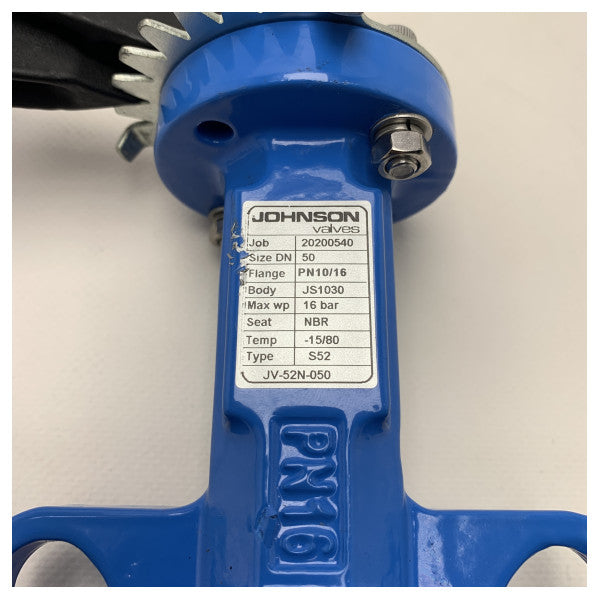 Johnson JV-52N-050 S52 Butterfly Valve Blue