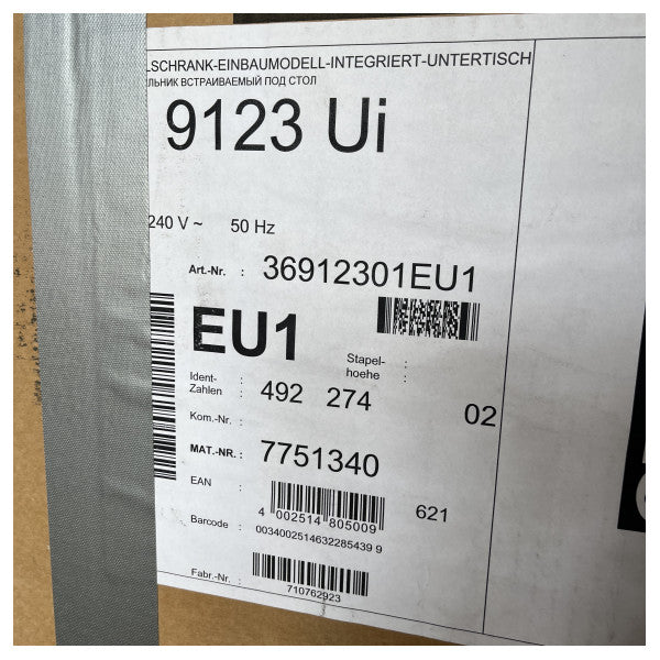 Miele K9123UI réfrigérateur à compresseur encastrable sous le comptoir 230V