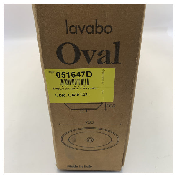 حوض غسيل سيراميك بيضاوي من سيراميك فورستي سواردي أبيض - L008.BCO