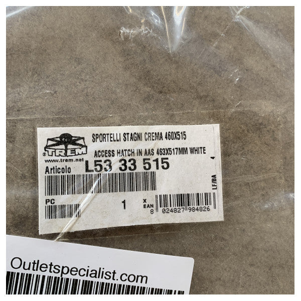 Trem L5333515 portinhola de inspeção 463 x 517 mm branco