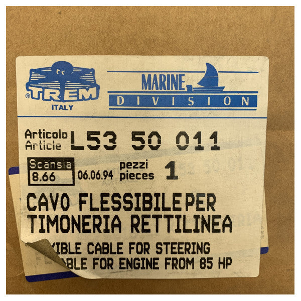 Гъвкав кабел за управление на извънбордови двигатели Trem - L53 50 011