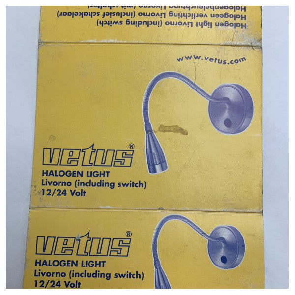 Vetus LIVORNO adjustable reading light silver 12/24V