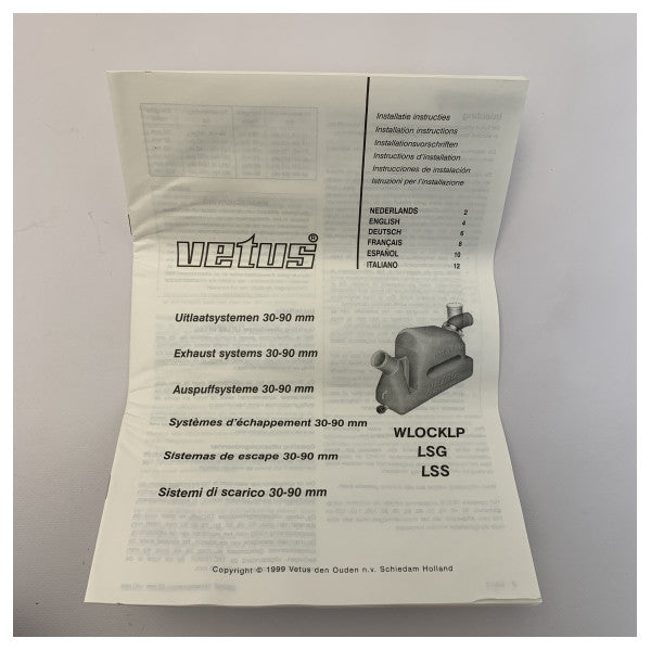 Vetus LP 30 30 mm プラスチック製ウォーターロック