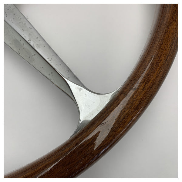 Volante marino Vetus MAH550 usato in acciaio inox con mogano D550 mm