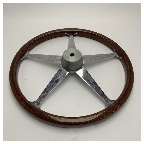 Volante marino Vetus MAH550 usato in acciaio inox con mogano D550 mm
