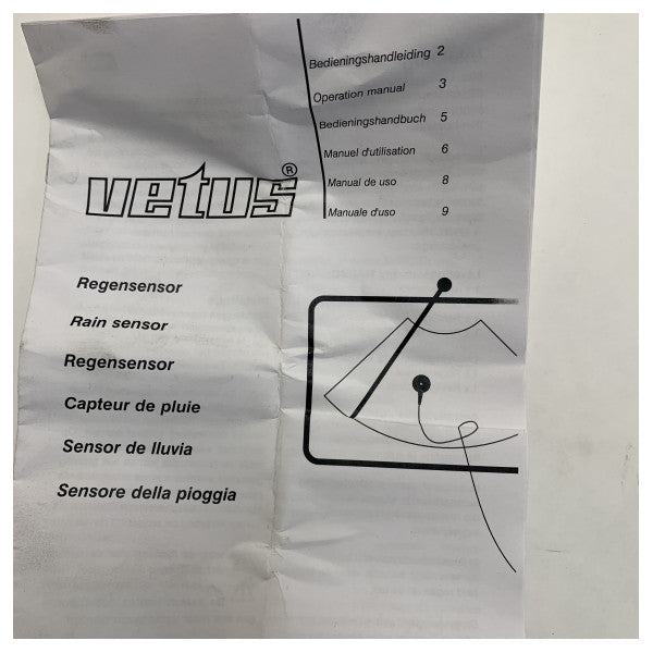 مستشعر المطر Vetus MARBO لنظام ممسحة الزجاج الأمامي 12/24 فولت