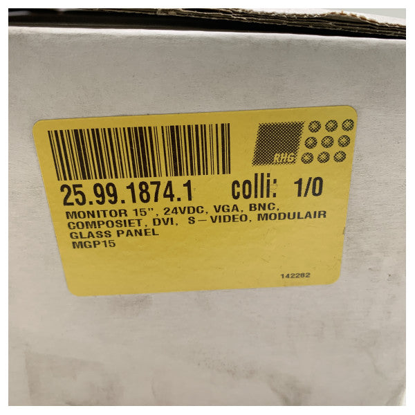 15-инчов морски монитор със стъклен мост Nottrot MGP15