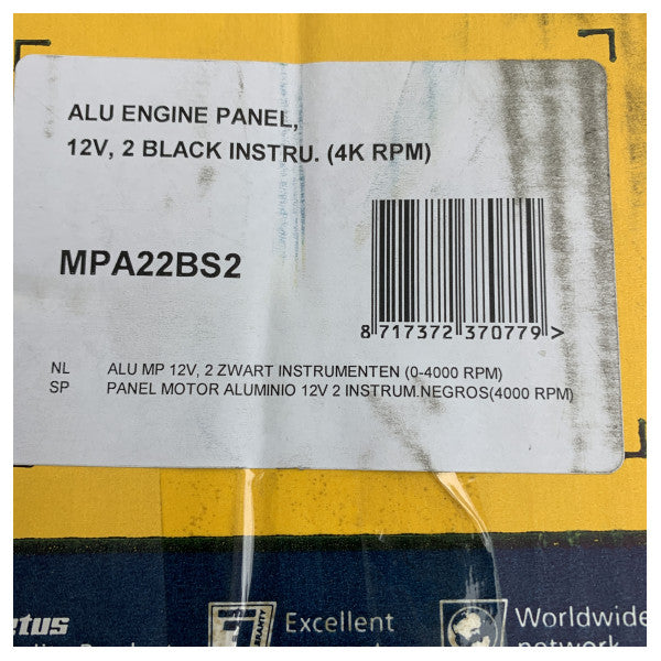 Vetus MPA22bs2 pannell tal-kontroll tal-magna iswed 12V - 4000 RPM