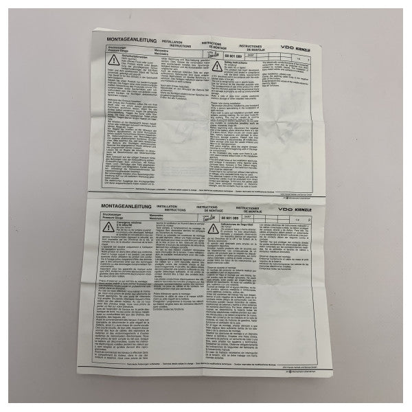 VDO 0-10 bar musta pyöreä painenäyttö 12V - N02-124-130