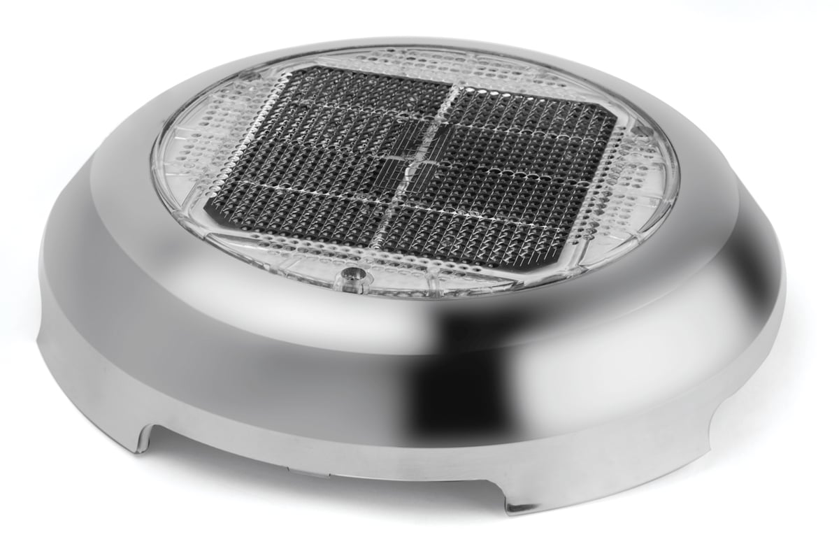 Marinco 3-tums solfläkt i rostfritt stål för dag och natt - N20703S