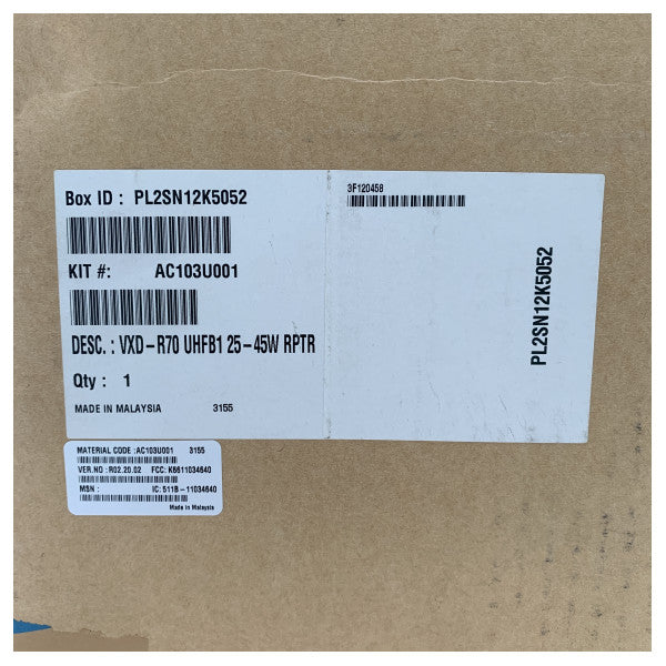 Vertex 16-kanals basstation, digital repeaterenhet VXD-R70