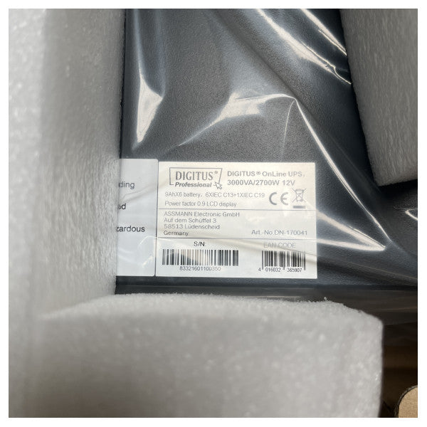 Digitus Professional Online Smart UPS 3000VA Marine-Grade Power Supply με οθόνη LCD και δυνατότητα τοποθέτησης σε ράφι